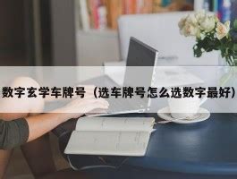 数字玄学车牌